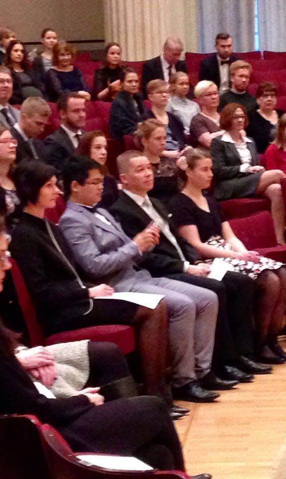 Academic conferment audience in Helsinki with Gao Yuan