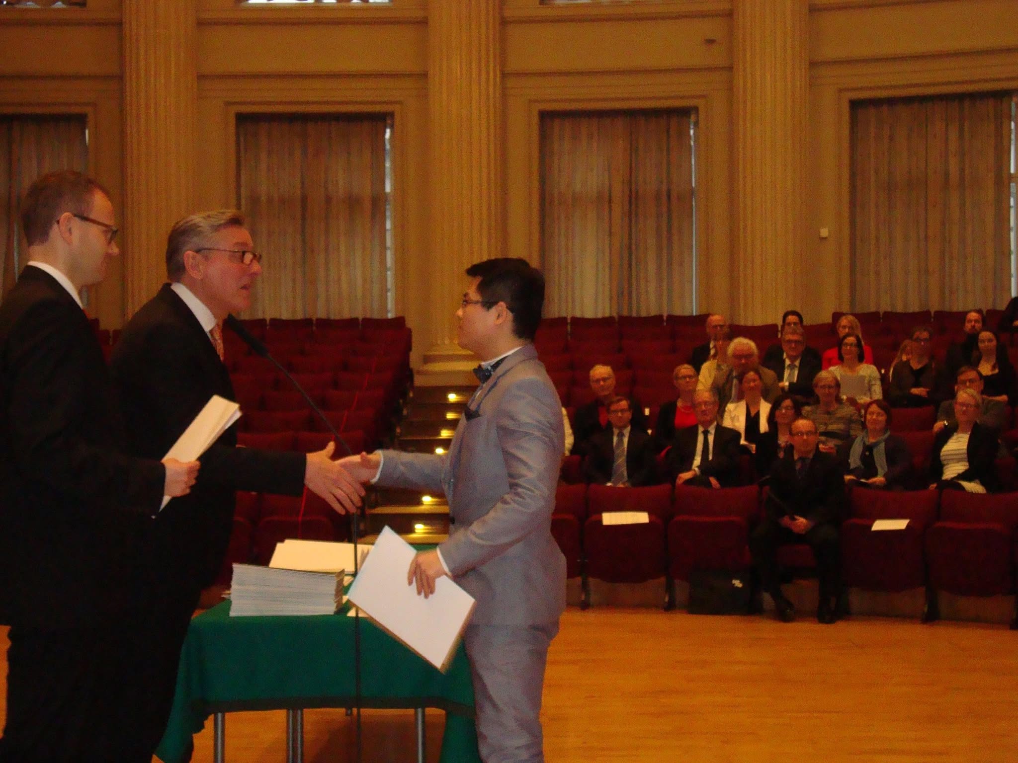 Gao Yuan during an academic conferment ceremony in Helsinki